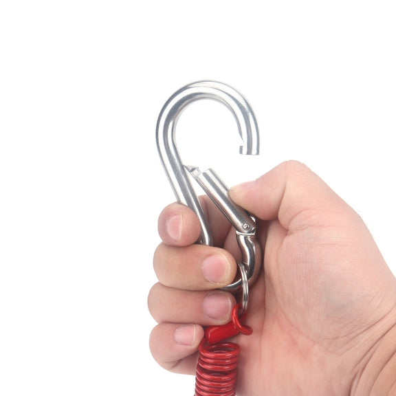 RV Trailer Spring Safety Rope Breakaway Cable, Safety Buckle Size:M8 x 80mm(Red)