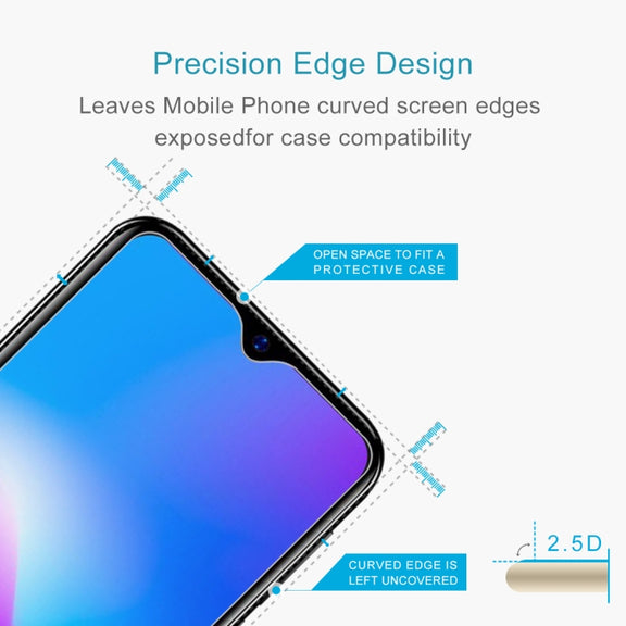 For Blackview A60 50 PCS 0.26mm 9H 2.5D Tempered Glass Film