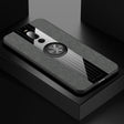 For Meizu Note 8 XINLI Stitching Cloth Texture Shockproof TPU Protective Case with Ring Holder(Grey) - More Brand by XINLI | Online Shopping South Africa | PMC TechLife | Buy Now Pay Later Mobicred