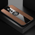 For Meizu Note 8 XINLI Stitching Cloth Texture Shockproof TPU Protective Case with Ring Holder(Brown) - More Brand by XINLI | Online Shopping South Africa | PMC TechLife | Buy Now Pay Later Mobicred