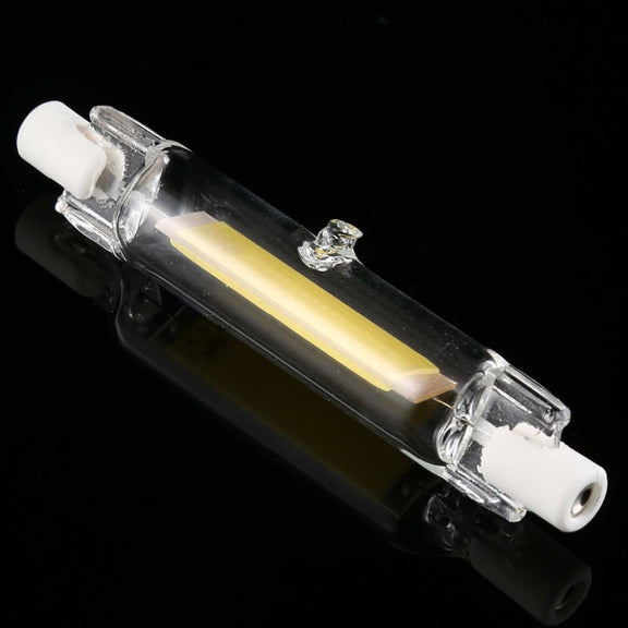 R7S 110V 5W 78mm COB LED Bulb Glass Tube Replacement Halogen Lamp Spot Light(6000K White Light)