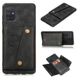 For Samsung Galaxy A52 5G / 4G Double Buckle PU + TPU Shockproof Magnetic Protective Case with Card Slot & Holder(Black) - Galaxy Phone Cases by PMC TechLife | Online Shopping South Africa | PMC TechLife