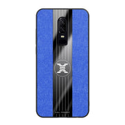 For OnePlus 6 XINLI Stitching Cloth Texture Shockproof TPU Protective Case(Blue)