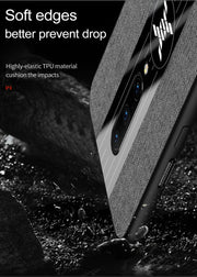 For OnePlus 6 XINLI Stitching Cloth Texture Shockproof TPU Protective Case(Blue)