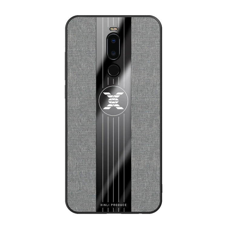 For Meizu Note 8 XINLI Stitching Cloth Texture Shockproof TPU Protective Case(Grey)