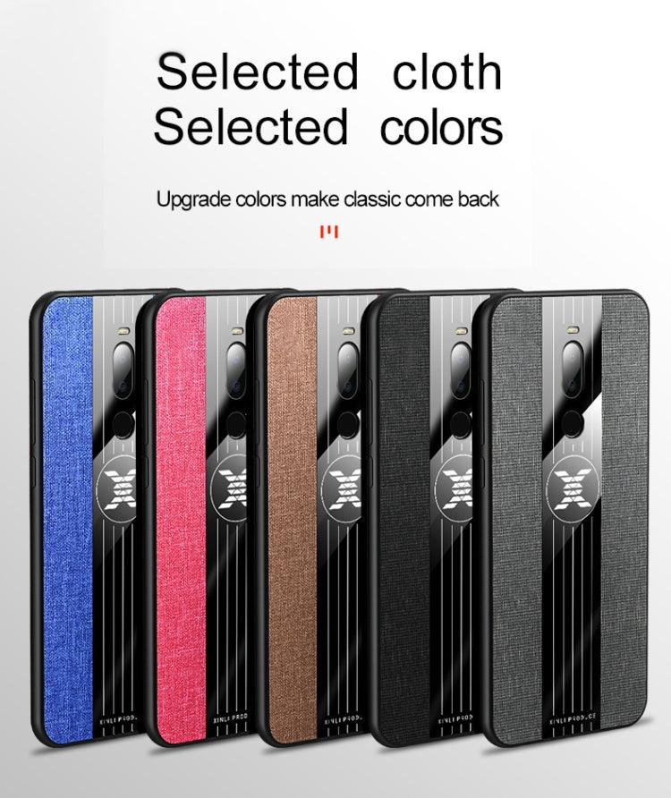For Meizu Note 8 XINLI Stitching Cloth Texture Shockproof TPU Protective Case(Grey)