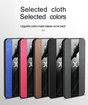 For Meizu Note 8 XINLI Stitching Cloth Texture Shockproof TPU Protective Case(Blue)