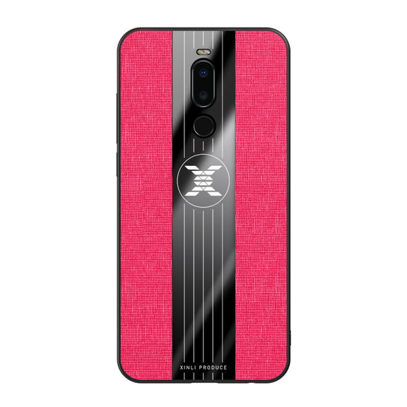For Meizu Note 8 XINLI Stitching Cloth Texture Shockproof TPU Protective Case(Red)