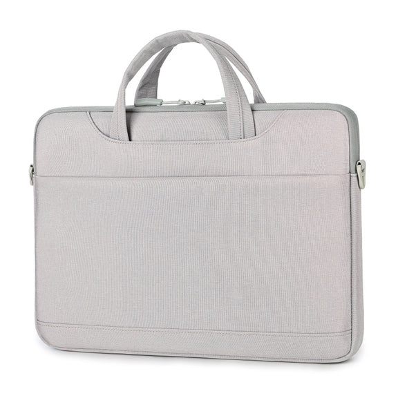 For 15-15.6 inch Laptop Multi-function Laptop Single Shoulder Bag Handbag(Grey)