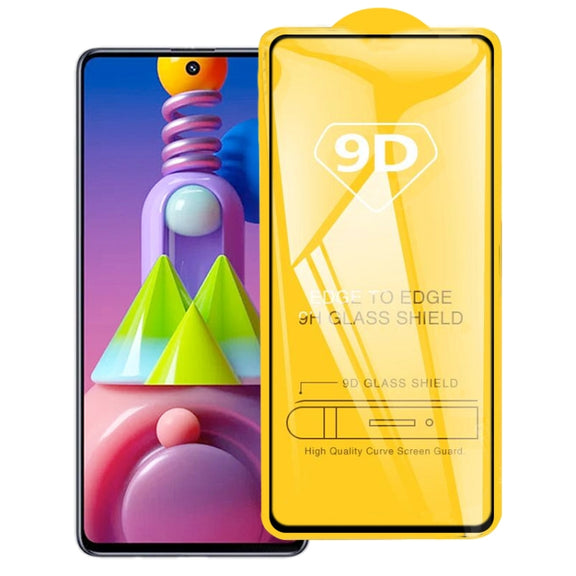 For Samsung Galaxy M51 9D Full Glue Full Screen Tempered Glass Film