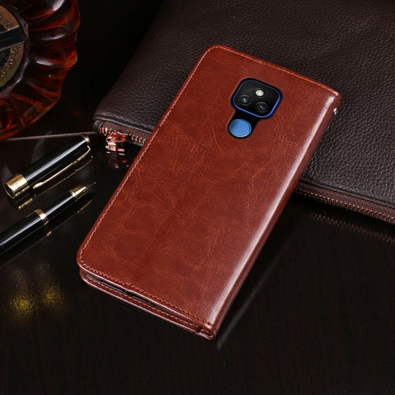 For Lenovo K12 idewei Crazy Horse Texture Horizontal Flip Leather Case with Holder & Card Slots & Wallet(Brown)