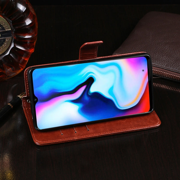 For Lenovo K12 idewei Crazy Horse Texture Horizontal Flip Leather Case with Holder & Card Slots & Wallet(Rose Red)