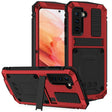 For Samsung Galaxy S21 5G R-JUST Shockproof Waterproof Dust-proof Metal + Silicone Protective Case with Holder(Red) - Galaxy S21 5G Cases by R-JUST | Online Shopping South Africa | PMC TechLife | Buy Now Pay Later Mobicred