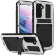 For Samsung Galaxy S21+ 5G R-JUST Shockproof Waterproof Dust-proof Metal + Silicone Protective Case with Holder(Silver) - free shipping - PMC TechLife - Order now!