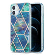 For iPhone 12 Pro Max 3D Electroplating Marble Pattern TPU Protective Case(Dark Green) - iPhone 12 Pro Max Cases by PMC TechLife | Online Shopping South Africa | PMC TechLife | Buy Now Pay Later Mobicred