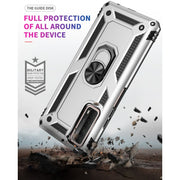 For Huawei P Smart 2021 Shockproof TPU + PC Protective Case with 360 Degree Rotating Holder(Silver)