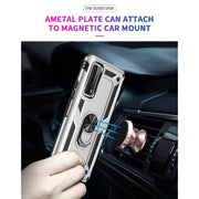 For Huawei P Smart 2021 Shockproof TPU + PC Protective Case with 360 Degree Rotating Holder(Silver)