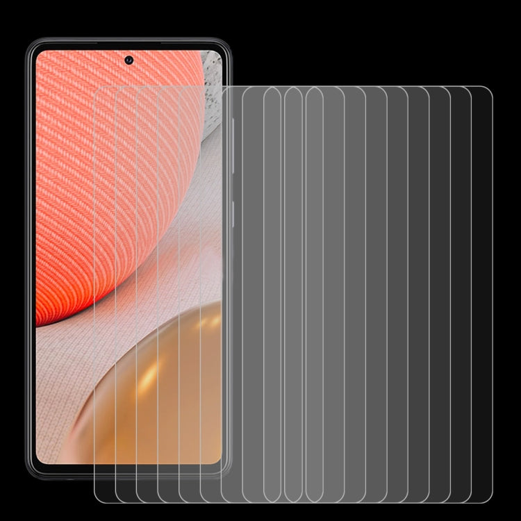 For Samsung Galaxy A72 5G / 4G 10pcs 0.26mm 9H 2.5D Tempered Glass Film