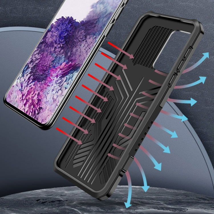 For OPPO A53 2020 / A32 Machine Armor Warrior Shockproof PC + TPU Protective Case(Red)