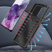 For OPPO A53 2020 / A32 Machine Armor Warrior Shockproof PC + TPU Protective Case(Red)