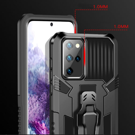 For OPPO A53 2020 / A32 Machine Armor Warrior Shockproof PC + TPU Protective Case(Red)