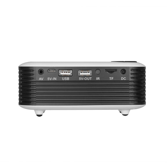 TRANSJEE A2000 320x240P 1000 ANSI Lumens Mini Home Theater HD Digital Projector, Plug Type: US Plug(White)
