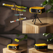 TRANSJEE A2000 320x240P 1000 ANSI Lumens Mini Home Theater HD Digital Projector, Plug Type: US Plug(White)