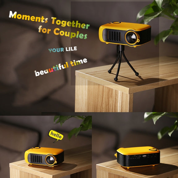 TRANSJEE A2000 320x240P 1000 ANSI Lumens Mini Home Theater HD Digital Projector, Plug Type: US Plug(White)