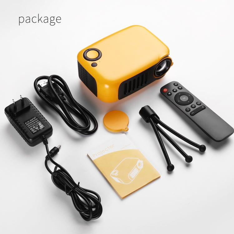 TRANSJEE A2000 320x240P 1000 ANSI Lumens Mini Home Theater HD Digital Projector, Plug Type: US Plug(White)