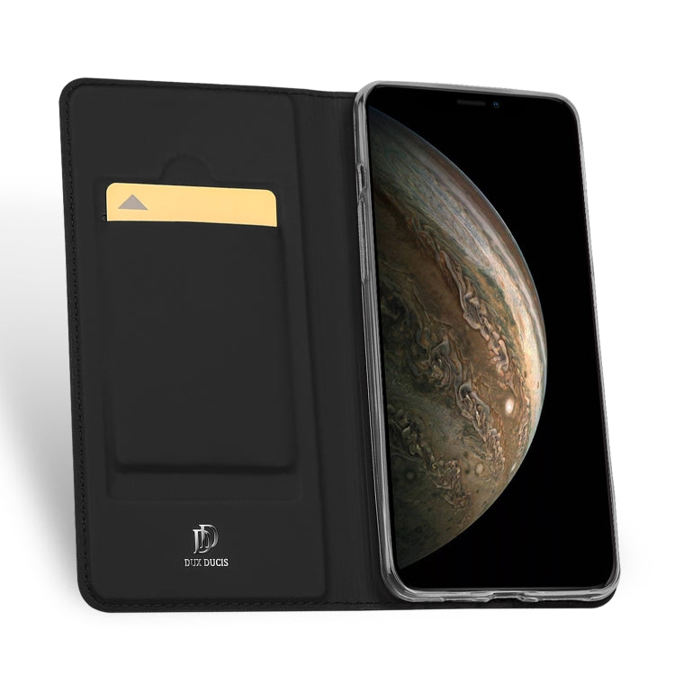 For iPhone 11 DUX DUCIS Skin Pro Series Shockproof Horizontal Flip Leather Case with Holder & Card Slots(Black)