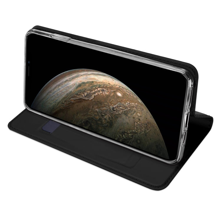 For iPhone 11 DUX DUCIS Skin Pro Series Shockproof Horizontal Flip Leather Case with Holder & Card Slots(Black)