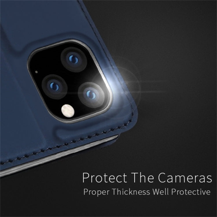 For iPhone 11 DUX DUCIS Skin Pro Series Shockproof Horizontal Flip Leather Case with Holder & Card Slots(Black)