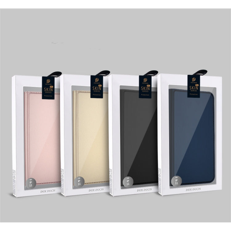 For iPhone 11 DUX DUCIS Skin Pro Series Shockproof Horizontal Flip Leather Case with Holder & Card Slots(Black)