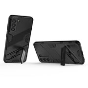 For Samsung Galaxy S21 5G Punk Armor 2 in 1 PC + TPU Shockproof Case with Invisible Holder(Black)
