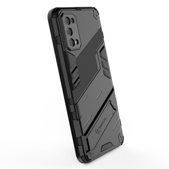 For OPPO Realme 7 Pro Punk Armor 2 in 1 PC + TPU Shockproof Case with Invisible Holder(Blue)