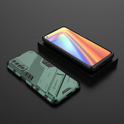For OPPO Realme 7 Punk Armor 2 in 1 PC + TPU Shockproof Case with Invisible Holder(Green)