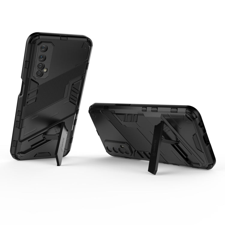 For OPPO Realme 7 Punk Armor 2 in 1 PC + TPU Shockproof Case with Invisible Holder(Green)