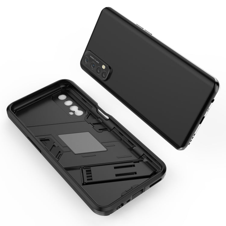 For OPPO Realme 7 Punk Armor 2 in 1 PC + TPU Shockproof Case with Invisible Holder(Green)