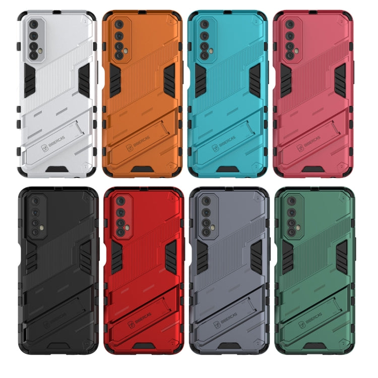 For OPPO Realme 7 Punk Armor 2 in 1 PC + TPU Shockproof Case with Invisible Holder(Green)