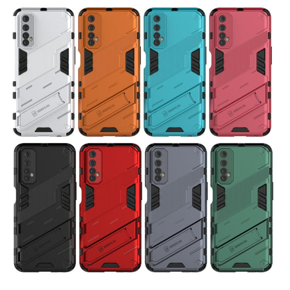For OPPO Realme 7 Punk Armor 2 in 1 PC + TPU Shockproof Case with Invisible Holder(Green)