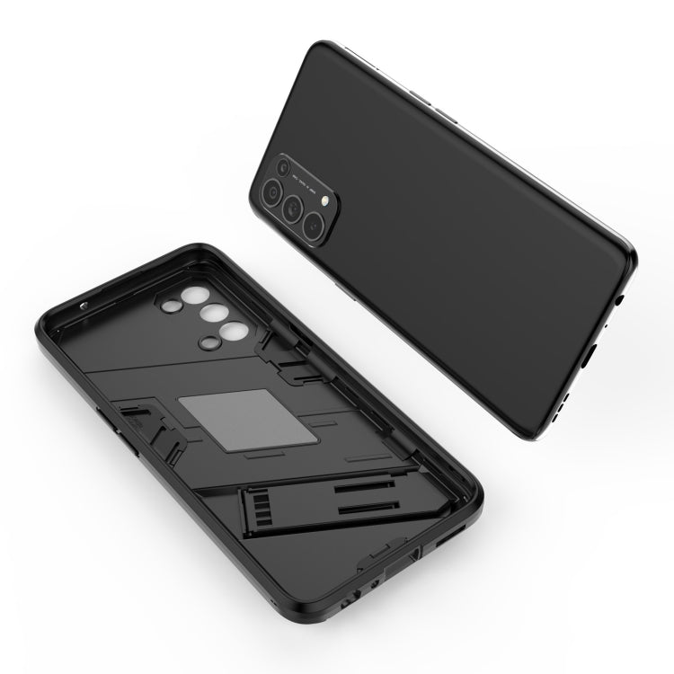 For OPPO Reno5 5G Punk Armor 2 in 1 PC + TPU Shockproof Case with Invisible Holder(Black)