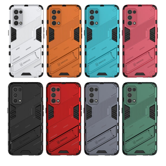 For OPPO Reno5 5G Punk Armor 2 in 1 PC + TPU Shockproof Case with Invisible Holder(Black)