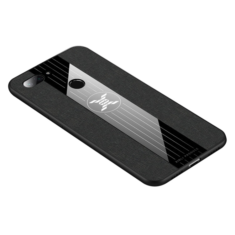 For Xiaomi Mi 8 Lite XINLI Stitching Cloth Texture Shockproof TPU Protective Case(Black)