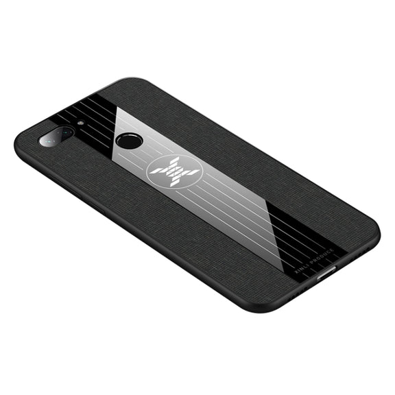 For Xiaomi Mi 8 Lite XINLI Stitching Cloth Texture Shockproof TPU Protective Case(Black)