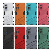 Punk Armor 2 in 1 PC + TPU Shockproof Case with Invisible Holder For vivo X60 Pro(Rose Red)