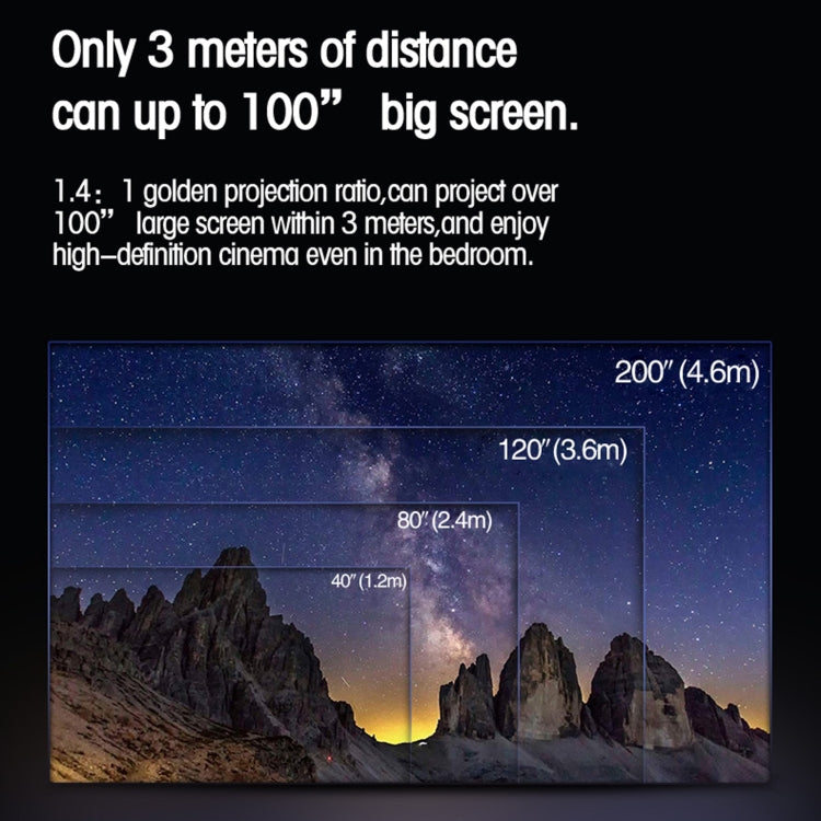 T10 1920x1080P 3600 Lumens Portable Home Theater LED HD Digital Projector, Android Version(White)