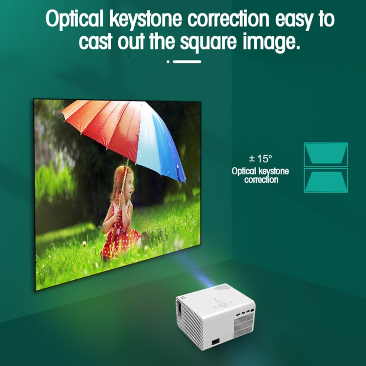 T10 1920x1080P 3600 Lumens Portable Home Theater LED HD Digital Projector, Android Version(White)