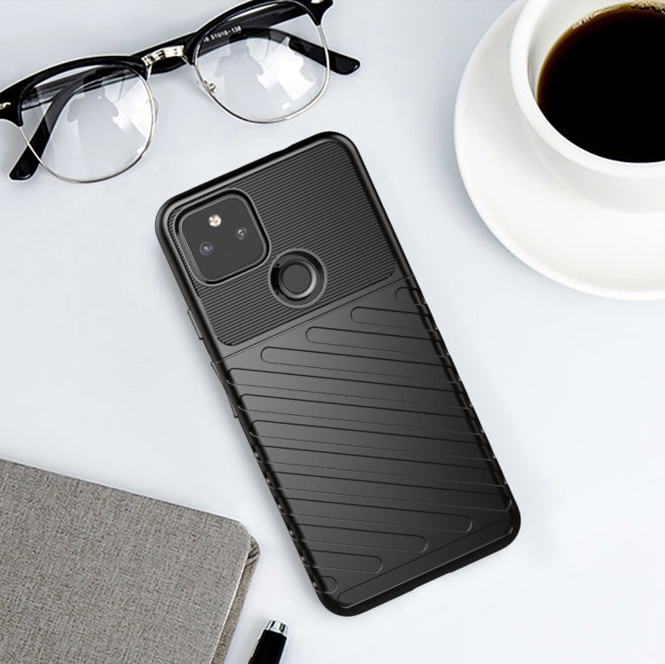 For Google Pixel 5A Thunderbolt Shockproof TPU Protective Soft Case(Black)