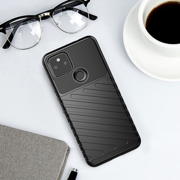 For Google Pixel 5A Thunderbolt Shockproof TPU Protective Soft Case(Black)