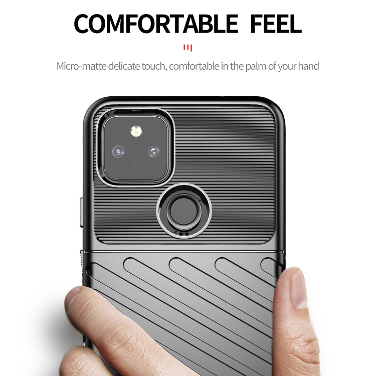 For Google Pixel 5A Thunderbolt Shockproof TPU Protective Soft Case(Black)